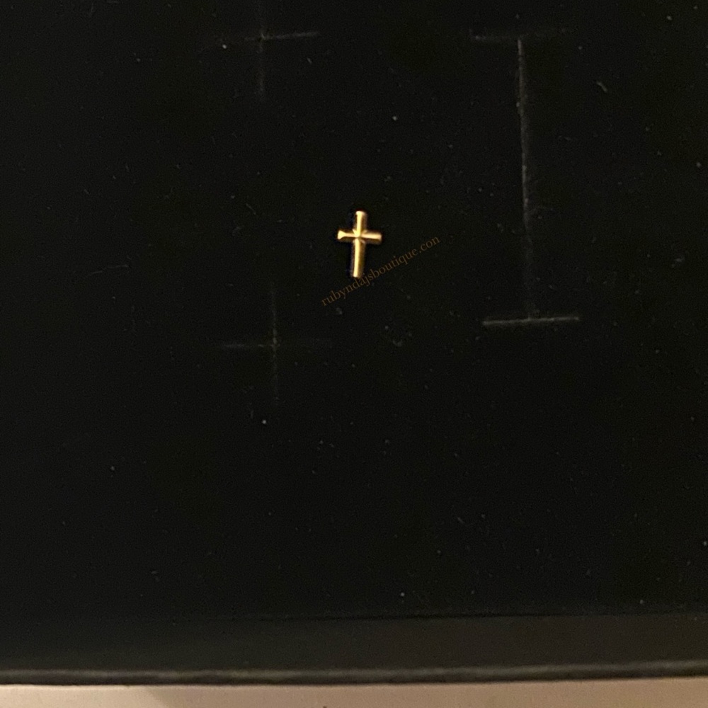 Cross 18k gold tooth gems